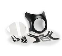 Puig Retro Crbn Look Semi Fairing & Clr Screen 195mm Triumph Thruxton 1200 16-19