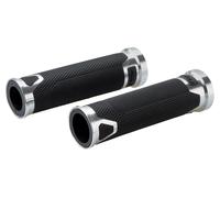 Puig Revving Grips, Black 22MM, SILVER, PAIR