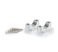Puig 20308P Handlebar risers machined from anodized aluminum with Hi-Tech design to improve ergonomics and riding control, Silver