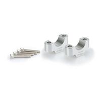 Puig 20308P Handlebar risers machined from anodized aluminum with Hi-Tech design to improve ergonomics and riding control, Silver