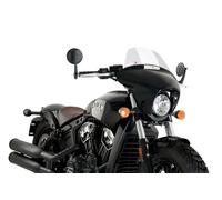 Puig Gloss Black Housing Clear Batwing Touring Screen Indian Scout Bobber 18-25