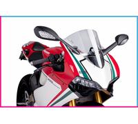 Puig 5990W R-Racer Sport Aerodynamic Windscreen, high-performance design made of 3 mm PMMA with a racing-optimized profile to improve protection and stability, Clear