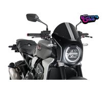 Puig Retrovision Blk Semi Fairing+Clr Screen Ducati Scrambler Desert Sled 17-22