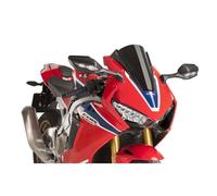 Puig 9407N Z-Racing aerodynamic and sporty windscreen in 3 mm acrylic with double height and side channels that improve protection and stability, Black