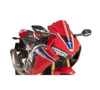 Puig 9407R Z-Racing aerodynamic and sporty windscreen in 3 mm acrylic with double height and side channels that improve protection and stability, Red
