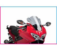 Puig 7598H Z-Racing aerodynamic and sporty windscreen in 3 mm acrylic with double height and side channels that improve protection and stability, Light Smoke
