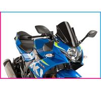 Puig 9722N Z-Racing aerodynamic and sporty windscreen in 3 mm acrylic with double height and side channels that improve protection and stability, Black
