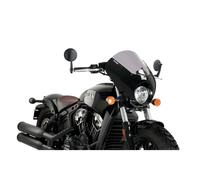 Puig Semi-Faired Windscreen Dark Night For Indian Scout Bobber 18-25 Light Smoke