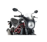 PUIG Semi-Racer Windshield For Suzuki SV650 16-21 Clear-Black 3169W