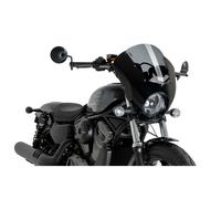 Puig 21957F New Generation Sport Windshield for Harley Davidson Nightster 975 Special 2023 and 2024 - Aerodynamic Design and Sporty Style, Dark Smoke