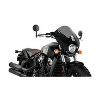 PUIG SEMIFAIRING WINDSCREEN DARK NIGHT FIT ON INDIAN SCOUT BOBBER 18-25 DARK SMO