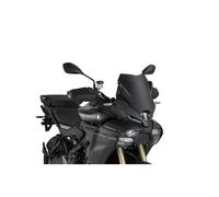Puig 22455J Sport Windscreen Matte Black, made of 4 mm acrylic with sporty design, rounded edges, TÜV approved and easy installation using original screws