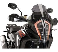 Puig 9716F Sport Screen compact and aerodynamic in high-impact acrylic with rounded profile and sporty design that improves protection and visibility, Dark Smoke