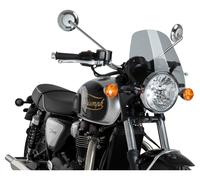 Puig Sports screen with type approval Bonneville T100, lightly tinted