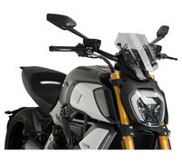 Puig New Generation Adjustable Black Motorcycle Windshield - Ducati DIAVEL 1260, 2019-2022, Self-Installation