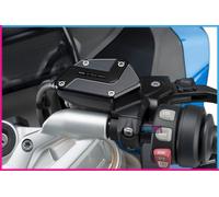 Puig 9273N Brake and clutch fluid reservoir cover machined from anodized aluminium with Hi-Tech design for protection and aesthetics, Black