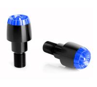 Puig Black Thruster Bar Ends and Blue Caps Kawasaki ER6-F 2009-2016
