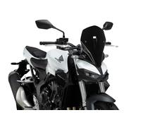 Puig 22382N New Generation Touring; naked aerodynamic windscreen; made of high-impact PMMA; rounded edge and TÜV approval; better wind protection, Black