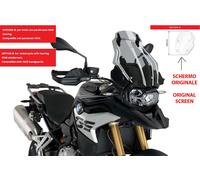 Puig 3831H Touring Windscreen With Visor improved wind protection, Smoke