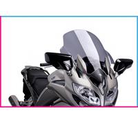 Puig 6483F High and aerodynamic Touring windscreen in 4 mm CN acrylic with rounded profile, flat upper area and deflectors that improve protection, Dark Smoke