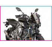 Puig 8917F High and aerodynamic Touring windscreen in 4 mm CN acrylic with rounded profile, flat upper area and deflectors that improve protection, Dark Smoke