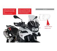 PUIG TOURING WINDSCREEN FIT ON BMW F800 GS 24-25 CLEAR - SPORT CUP. OEM