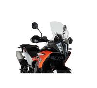 Puig 21611W High and aerodynamic Touring windscreen in 4 mm CN acrylic with rounded profile, flat upper area and deflectors that improve protection, Clear