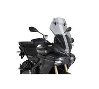 Puig 22457H Touring Windscreen With Visor improved wind protection, Smoke