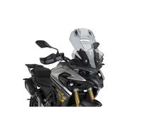 Puig 22458H Touring Screen with tall aerodynamic visor in high-impact acrylic with adjustable visor improving protection and riding comfort, Smoke