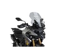 Puig 22251H Touring Windshield; greater aerodynamic protection; trail bike-specific design; made of acrylic; easy installation with original screws, Smoke