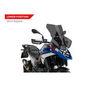 PUIG TOURING WINDSCREEN WITH RADAR FIT ON BMW R1300 GS 23-25 DARK SMOKE