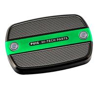 Puig 9269V Brake and clutch fluid reservoir cover machined from anodized aluminium with Hi-Tech design for protection and aesthetics, Green