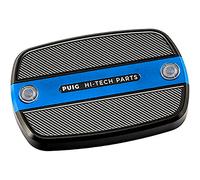 Puig 9269A Brake and clutch fluid reservoir cover machined from anodized aluminium with Hi-Tech design for protection and aesthetics, Blue