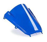 Puig 22284A Z-Racing Windscreen; aerodynamic design with double height; improves rider protection; made of high-impact acrylic; TÜV approved; easy installation, Blue