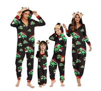Puimentiua Christmas Pajamas for Family,Matching Christmas Pyjamas,Family Christmas Pyjamas Set Cute Cartoon Matching Christmas Pjs for Family Comfortable His and Hers Christmas Pyjamas,19,Mom XL