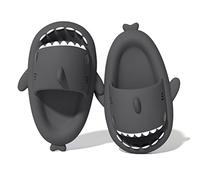 Puimentiua Shark Sliders Women Shark Slippers Super Soft Cloud Slippers Summer Bathroom Slides Quick Dry Shower Shose for Women and Men(9.5/10)