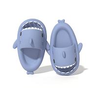 Puimentiua Shark Sliders Women Shark Slippers Super Soft Cloud Slippers Summer Bathroom Slides Quick Dry Shower Shose for Women and Men(8/9)
