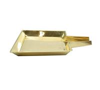 Puja N Pujari Square Design Brass Abhishekam Plate Patra for Shivalingam and God Idols (29 cm)
