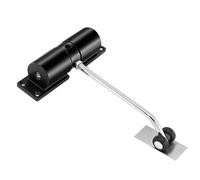 PUJIANA Auto Door Closer,Door Closer Automatic Spring Wooden Door Closer Steel Adjustable Speed Silent Slow Gate Closing For 20KG Fire Door Return Buffer Door Closers(Black)