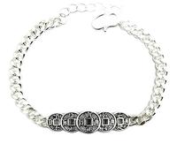 PUJIANA Cuff Bangle Chain,AdjustableSterling Silver Bangle Bracelet, Women 925 Sterling Silver Bracelet Vintage Chinese Fortune Coins Bracelet