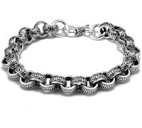 PUJIANA Cuff Bangle Chain,AdjustableSterling Silver Bangle Bracelet, Women 925 Sterling Silver Bracelet Vintage Carve Bracelet