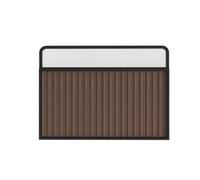 pujindu Dividers For Dining Areas, Glass Restaurant Screen Partition, Iron Art Desk Divider With Translucent Glass For Workspace Office(Brown,80x100cm)