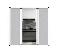 pujindu Folding Partition Door at Stair Entrance, Invisible Sliding Double Open Door Partition, Interior Accordion Room Divider for Kitchen/Bathroom(1.8x1.4m)