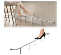 pujindu Modern Bar Foot Rest Rail System, Floor and Wall Mount Tubing Bracket for Home Basement Bars & Restaurant Counters(Silver,190cm/74.8in)