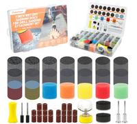 Pukamam 354pcs 25mm Wet Dry Sanding Discs Drums for Dremel Sanding Bits 60-10000 Grit Sandpaper Compatible with Dremel Rotary Tools, Micromesh Pads Polishing Kit for Resin Wood Jewelry Metal