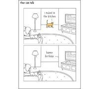 Puked In The Kitchen Cat Card