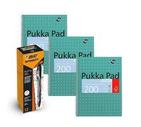 Pukka 3x A4 Jotta Notebook 200 Pages & 12x Gel-ocity Ballpoint Pens Pukka Multicolor