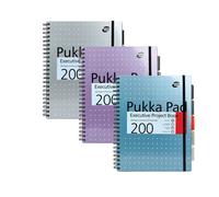 Pukka A4 Metallic Exec Project Book - Pack of 3 Pukka Multicolor