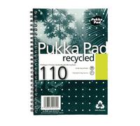 Pukka Notebook RCA5/110 - Recycled Wirebound Ruled 80gsm A5 110 Pages (Pack of 3)