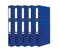 Pukka Brights Box File Laminated Paper on Board Foolscap 75mm Spine Width Catch Closure Blue (Pack 10) - BR-7998